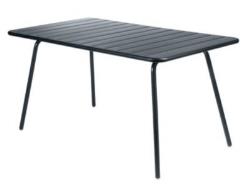 Table FERMOB Luxembourg, 4/6 personnes 143x80cm - CARBONE