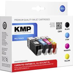 Pack de cartouches compatible KMP C89V noir, cyan, magenta, jaune - remplace Canon PGI-550