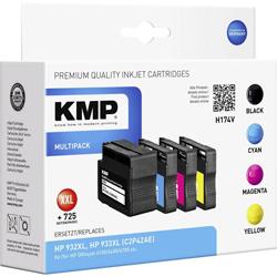 KMP Encre remplace HP 932XL, 933XL compatible pack bundle noir, cyan, magenta, jaune H174V