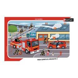 Nathan - Puzzle cadre 15 pièces - Les pompiers