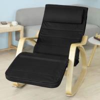 SoBuy® FST16-Sch Rocking Chair, Fauteuil à bascule avec repose-pieds réglable design, Fauteuil berça