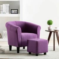 Fauteuil relax WORD - Fauteuil de Salon Moderne Violet Tissu®NQGIPH®