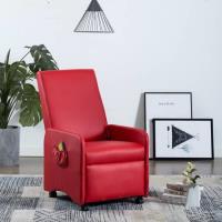 ??4720Fauteuil de massage - Fauteuil de soins Relaxant chaise Fauteuil relax Relaxation TV - Rouge S
