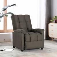 ?6651 Fauteuil de Relaxation Classique inclinable - Fauteuil Relax Taupe Tissu Home®