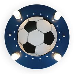 Plafonnier Football, 4 lampes bleu foncé-blanc - Elobra