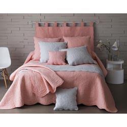 Tête de lit en boutis uni pur coton - Rose Poudré 140cm